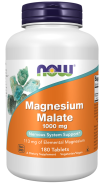 NOW Foods, Magnesium Malat 1000mg, Elementarmagnesium 115mg, 180 Tabletten