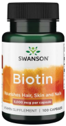 Swanson, Biotin 5 mg, 100 Kapseln