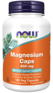 Now Foods, Magnesium Caps, 400 mg, 180 Kapseln