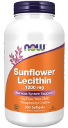 Now Foods, Sunflower Lecithin, 1200 mg, 200 Softgels