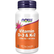 Now Foods, D-3 & K-2, 1,000 IU / 45 mcg, 120 Veggie Caps