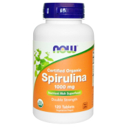Spirulina, 1000 mg, certified organic nach USDA, 120 Tabletten