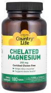 Country Life, Chelatiertes Magnesium, 250 mg, 240 Tabletten