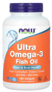 NOW Foods, Ultra Omega-3 Fish Oil, 180 Softgels