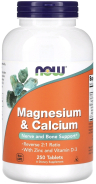 Now Foods, Magnesium & Calcium 2:1 Zink/Vitamin D, 250 Tabletten