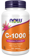 Now Foods, C-1000 zeitverzögert mit Hagebutte, 100 Tabletten