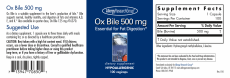 Allergy Research Group, Ox Bile, Ochsengalle, 500 mg, 100 pflanzliche Kapseln
