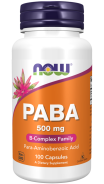NOW FOODS, PABA Para-Amino-Benzolsäure 500mg - 100 Kapseln