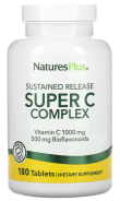 Natures Plus, Super C Complex, Vitamin C 1000 mg S/R, 180 Tabl.