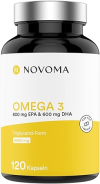 NOVOMA, Omega 3 Epax® Fischöl EPA, DHA & Vitamin E, 120 Kapseln