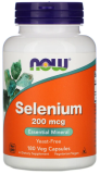 Now Foods, Selenium 200 µg hefefrei, 180 Kapseln