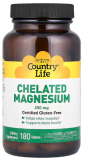Country Life, Chelatiertes Magnesium, 250 mg, 240 Tabletten
