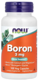 Now Foods, Boron (Bor) 3 mg - 100 Kapseln