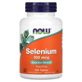 Now Foods, Selenium, 100 mcg, 250 Tabletten