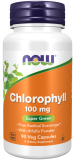 Now Foods, Chlorophyll 100 mg mit Alfalfa - 90 Kapseln