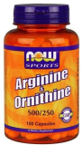 Now Foods, Arginin & Ornithin - 100 Kapseln
