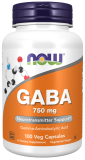 Now Foods, Gaba 750mg, 100 Kapseln