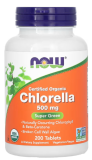 NOW Foods, Zertifizierte organic-Chlorella (broken cell), 500 mg, 200 Tabletten