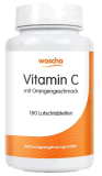 Woscha, Vitamin C, Magnesium- Natriumascorbat, Acerola, Bioflavanoide, 180 Kautabletten