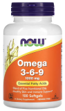NOW FOODS, Omega 3-6-9 Hexanfrei Nahrungsöl - 100 Kapseln!