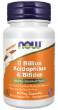 NOW Foods, 8 Billion Acidophilus & Bifidus, 60 Kapseln