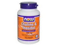 NOW Foods, Choline & Inositol 500 mg - 100 Kapseln